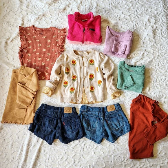 10 Piece Toddler Girl Lot Levi's H&M Vintage - Picture 11 of 11